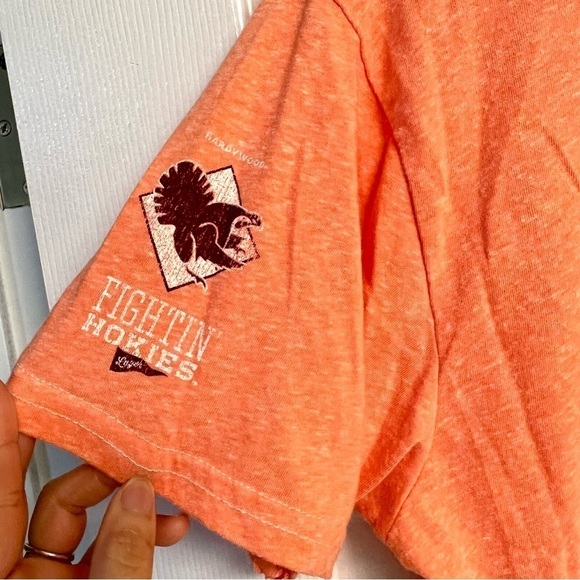 NWT Retro Brand Comfort Tri-Blend Unisex Streaky Orange Tee size M - Picture 7 of 9